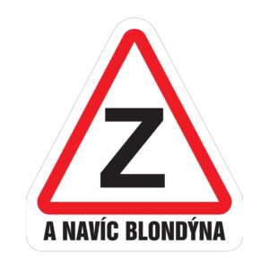 Samolepka Začátečník a navíc blondýna