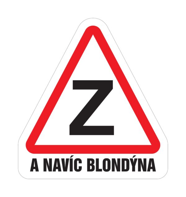 Samolepka Začátečník a navíc blondýna