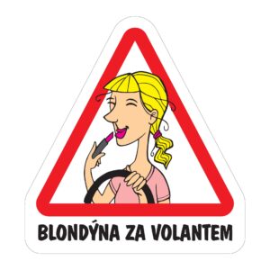 Magnet Blondýna za volantem