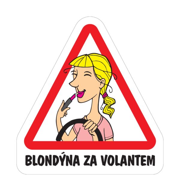 Magnet Blondýna za volantem
