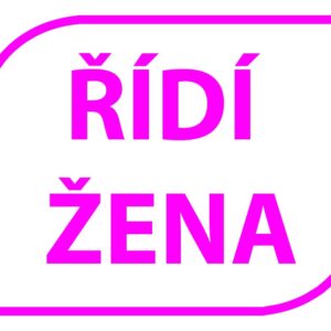 Magnet "Řídí žena"