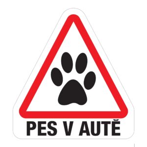 Samolepka Pes v autě - 1 ťapka