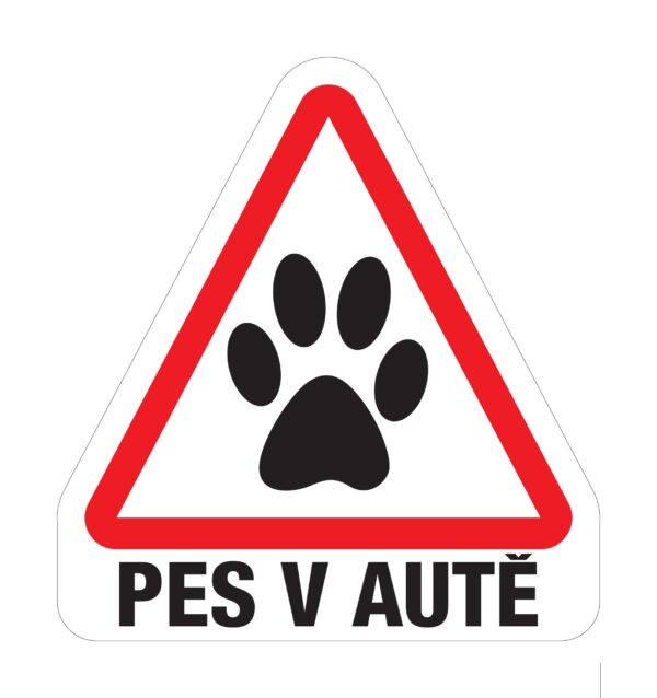 Samolepka Pes v autě - 1 ťapka