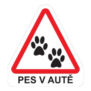 Samolepka Pes v autě - 2 ťapky