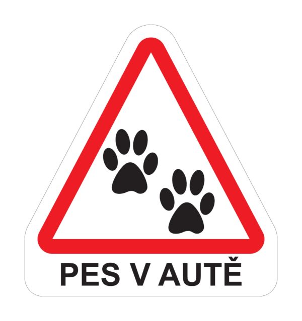 Samolepka Pes v autě - 2 ťapky