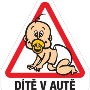 Magnet Dítě v autě - Miminko s dudlíkem