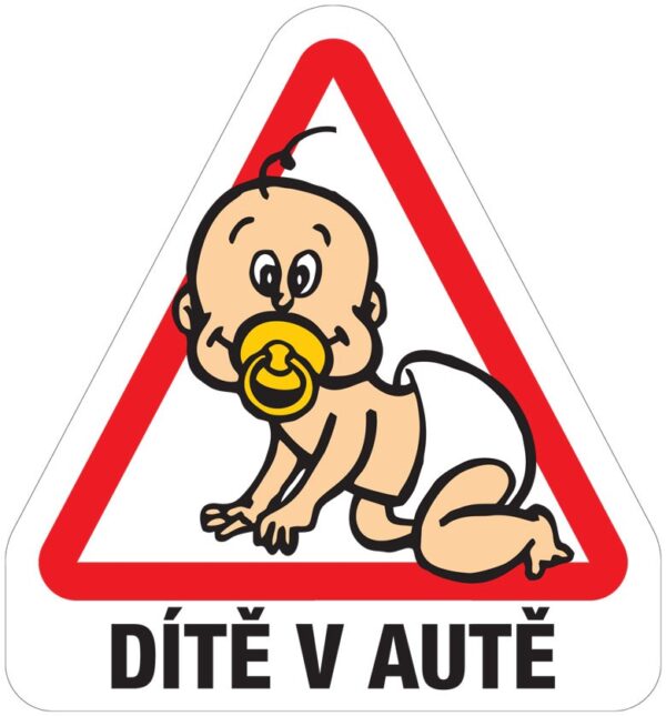 Samolepka Dítě v autě - Miminko s dudlíkem
