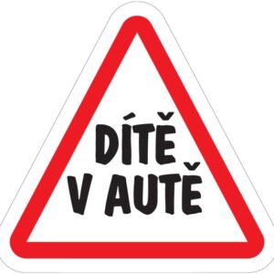 Samolepka Dítě v autě - text