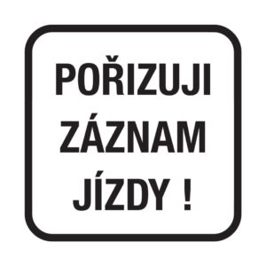 Magnet Pořizuji záznam jízdy!