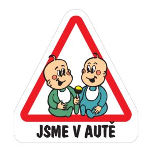 Samolepka Dítě v autě - Chlapečci miminka