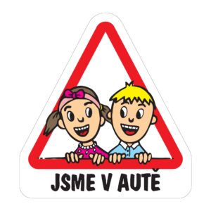 Samolepka Dítě v autě - sourozenci 3