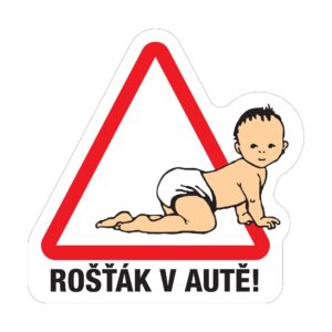 Samolepka Rošťák v autě